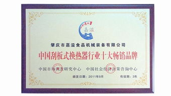 中國刮板式換熱器行業(yè)十大暢銷品牌市場調(diào)研報(bào)告